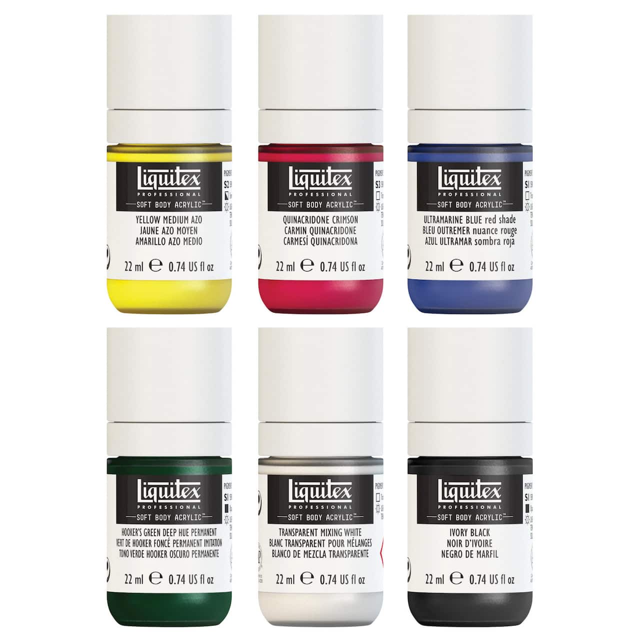 6 Packs: 6 ct. (36 total) Liquitex® Soft Body™ Acrylic Paint Mixing Set